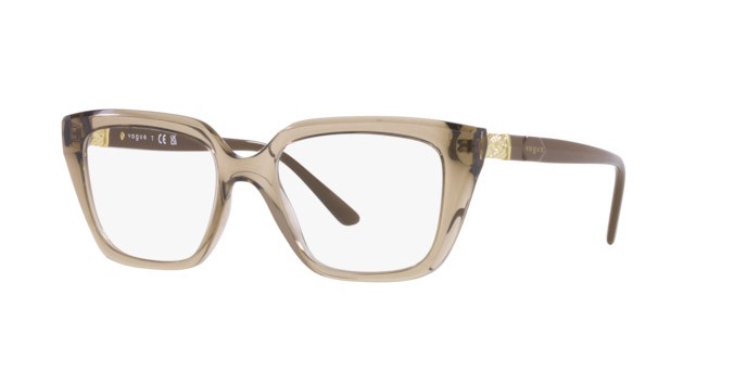 Occhiali da vista Vogue VO 5477B (2940) colore marrone trasparente forma rettangolare lenti lente demo
