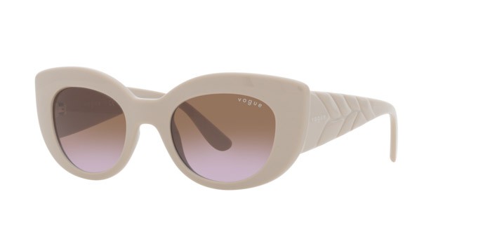 Sunglasses Vogue VO 5480S (304968) color full light grey shape butterfly lenses violetto sfumato marrone