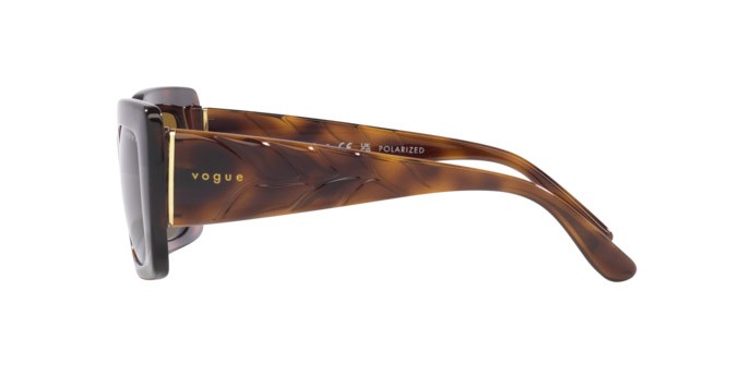 Sunglasses Vogue VO 5481S (2386T5) color top havana/marrone shape rectangle lenses polarizzata grigio sfumato marrone