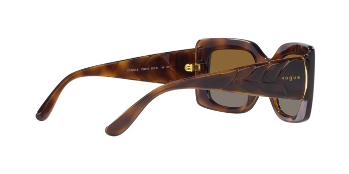 Sunglasses Vogue VO 5481S (2386T5) color top havana/marrone shape rectangle lenses polarizzata grigio sfumato marrone