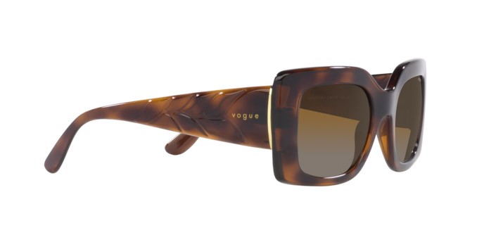Sunglasses Vogue VO 5481S (2386T5) color top havana/marrone shape rectangle lenses polarizzata grigio sfumato marrone