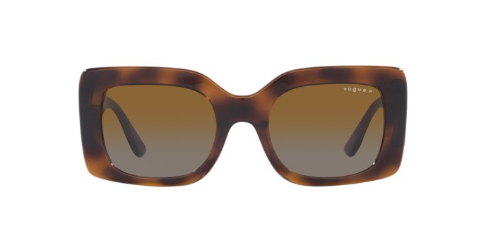 Sunglasses Vogue VO 5481S (2386T5) color top havana/marrone shape rectangle lenses polarizzata grigio sfumato marrone
