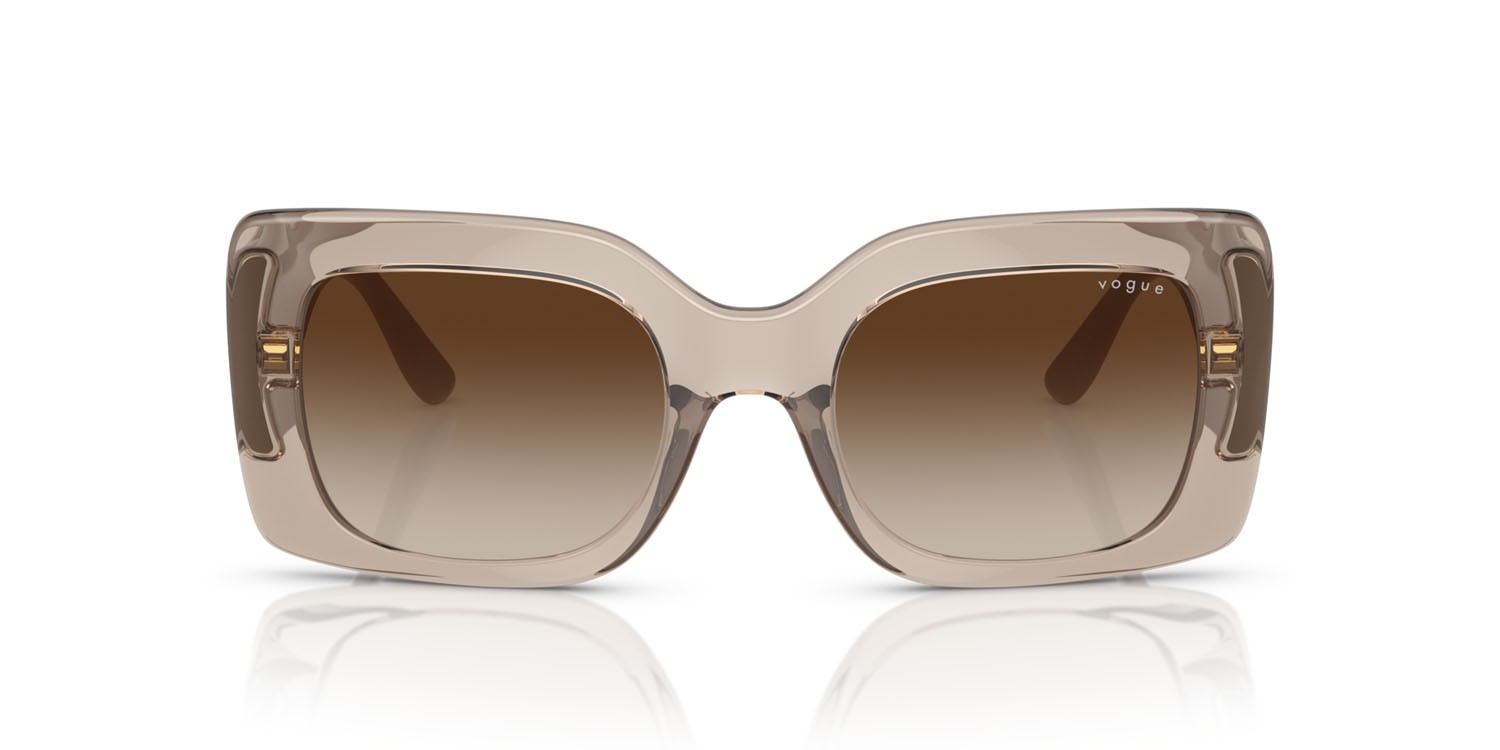Occhiali da sole Vogue VO 5481S (299013) colore caramello trasparente forma rettangolare lenti marrone sfumato
