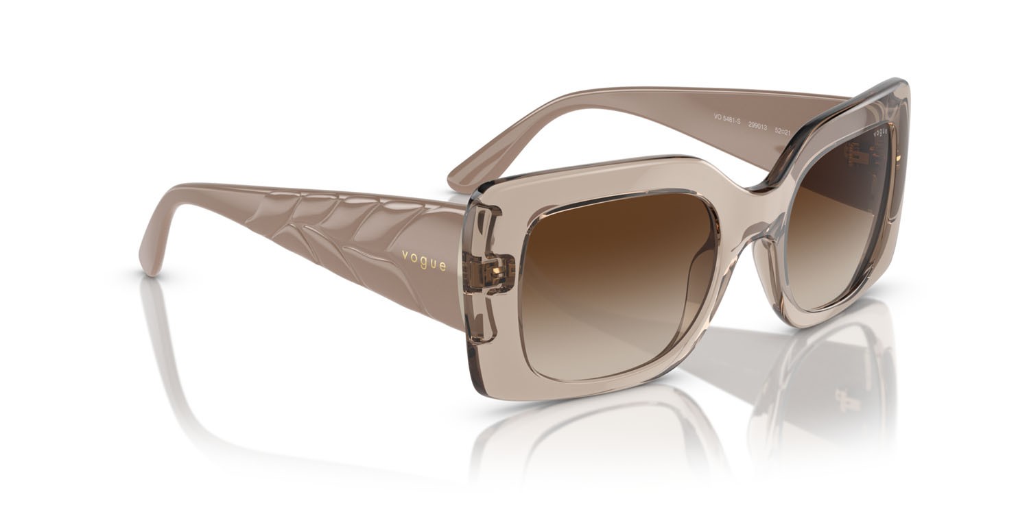 Occhiali da sole Vogue VO 5481S (299013) colore caramello trasparente forma rettangolare lenti marrone sfumato