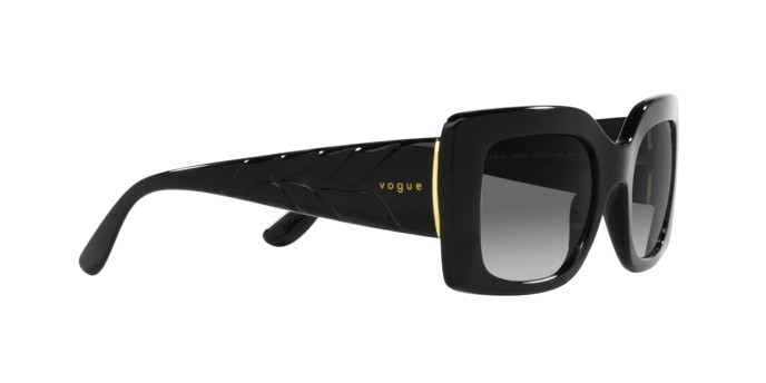 Occhiali da sole Vogue VO 5481S (W44/11) colore nero forma rettangolare lenti grigio sfumato
