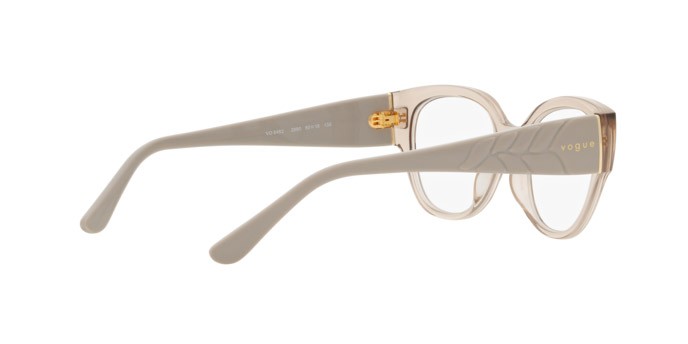 Eyeglasses Vogue VO 5482 (2990) color marrone chiaro trasparente shape pantos lenses lente demo