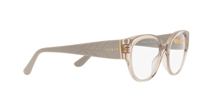 Eyeglasses Vogue VO 5482 (2990) color marrone chiaro trasparente shape pantos lenses lente demo