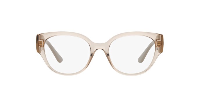 Eyeglasses Vogue VO 5482 (2990) color marrone chiaro trasparente shape pantos lenses lente demo