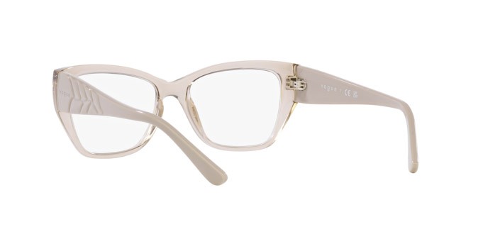 Occhiali da vista Vogue VO 5483 (2990) colore marrone chiaro trasparente forma farfalla lenti lente demo