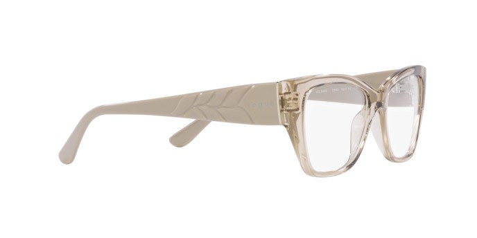 Occhiali da vista Vogue VO 5483 (2990) colore marrone chiaro trasparente forma farfalla lenti lente demo