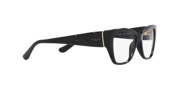 Occhiali da vista Vogue VO 5483 (W44) colore nero forma farfalla lenti lente demo