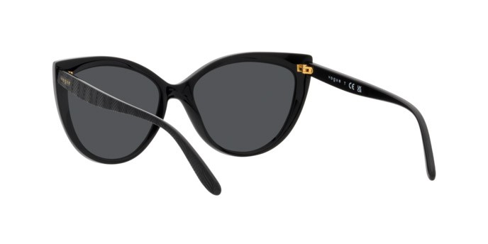Sunglasses Vogue VO 5484S (W44/87) color nero shape cat eye lenses grigio scuro
