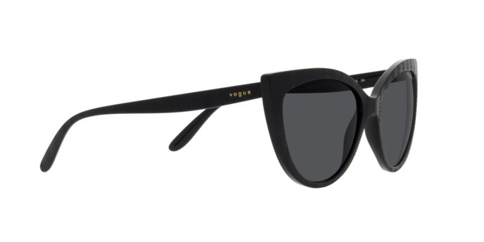Sunglasses Vogue VO 5484S (W44/87) color nero shape cat eye lenses grigio scuro