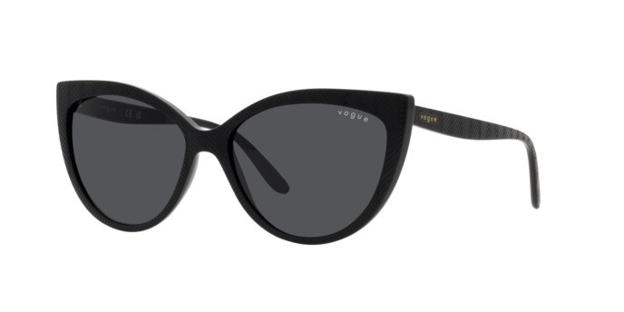 Sunglasses Vogue VO 5484S (W44/87) color nero shape cat eye lenses grigio scuro