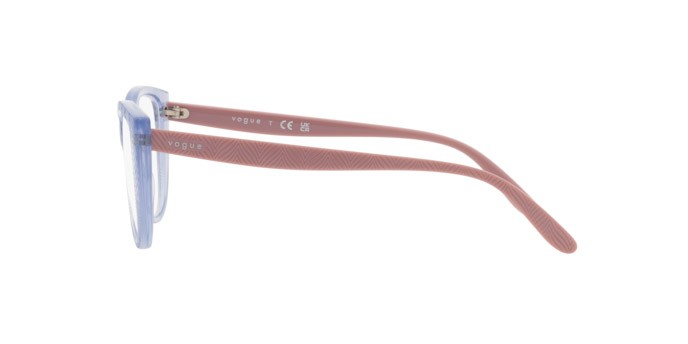 Eyeglasses Vogue VO 5485 (2925) color violetto chiaro trasparente shape cat eye lenses lente demo