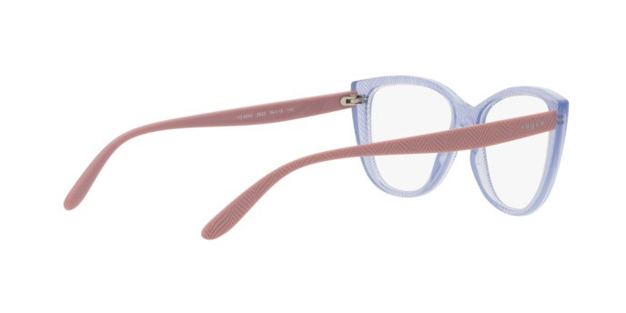 Eyeglasses Vogue VO 5485 (2925) color violetto chiaro trasparente shape cat eye lenses lente demo