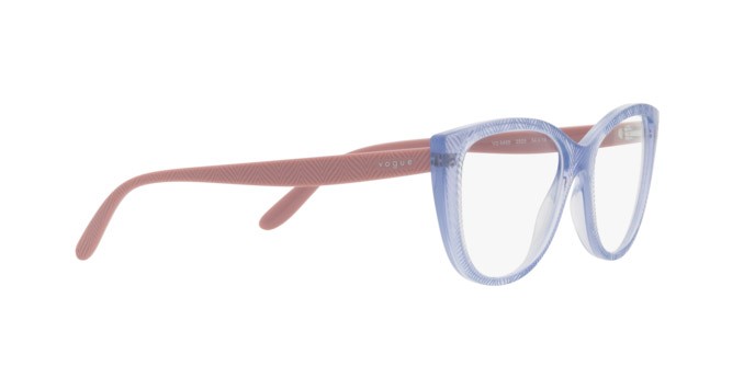Eyeglasses Vogue VO 5485 (2925) color violetto chiaro trasparente shape cat eye lenses lente demo