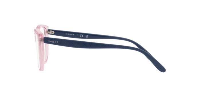 Eyeglasses Vogue VO 5485 (3044) color transparent light pink shape cat eye lenses lente demo