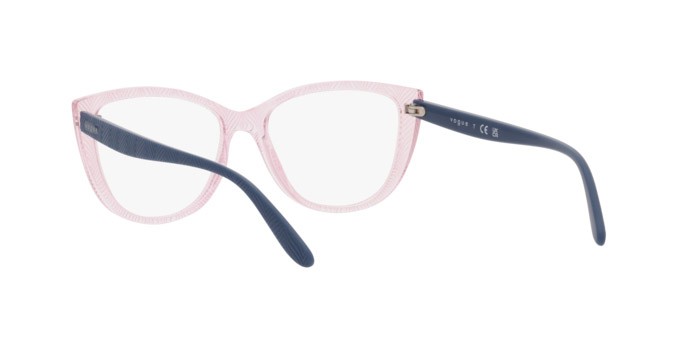 Eyeglasses Vogue VO 5485 (3044) color transparent light pink shape cat eye lenses lente demo