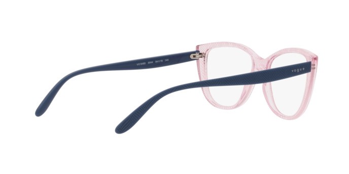 Eyeglasses Vogue VO 5485 (3044) color transparent light pink shape cat eye lenses lente demo