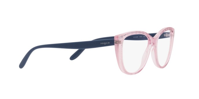 Eyeglasses Vogue VO 5485 (3044) color transparent light pink shape cat eye lenses lente demo