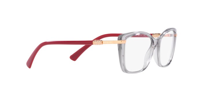 Eyeglasses Vogue VO 5487B (2726) color grigio trasparente shape butterfly lenses lente demo
