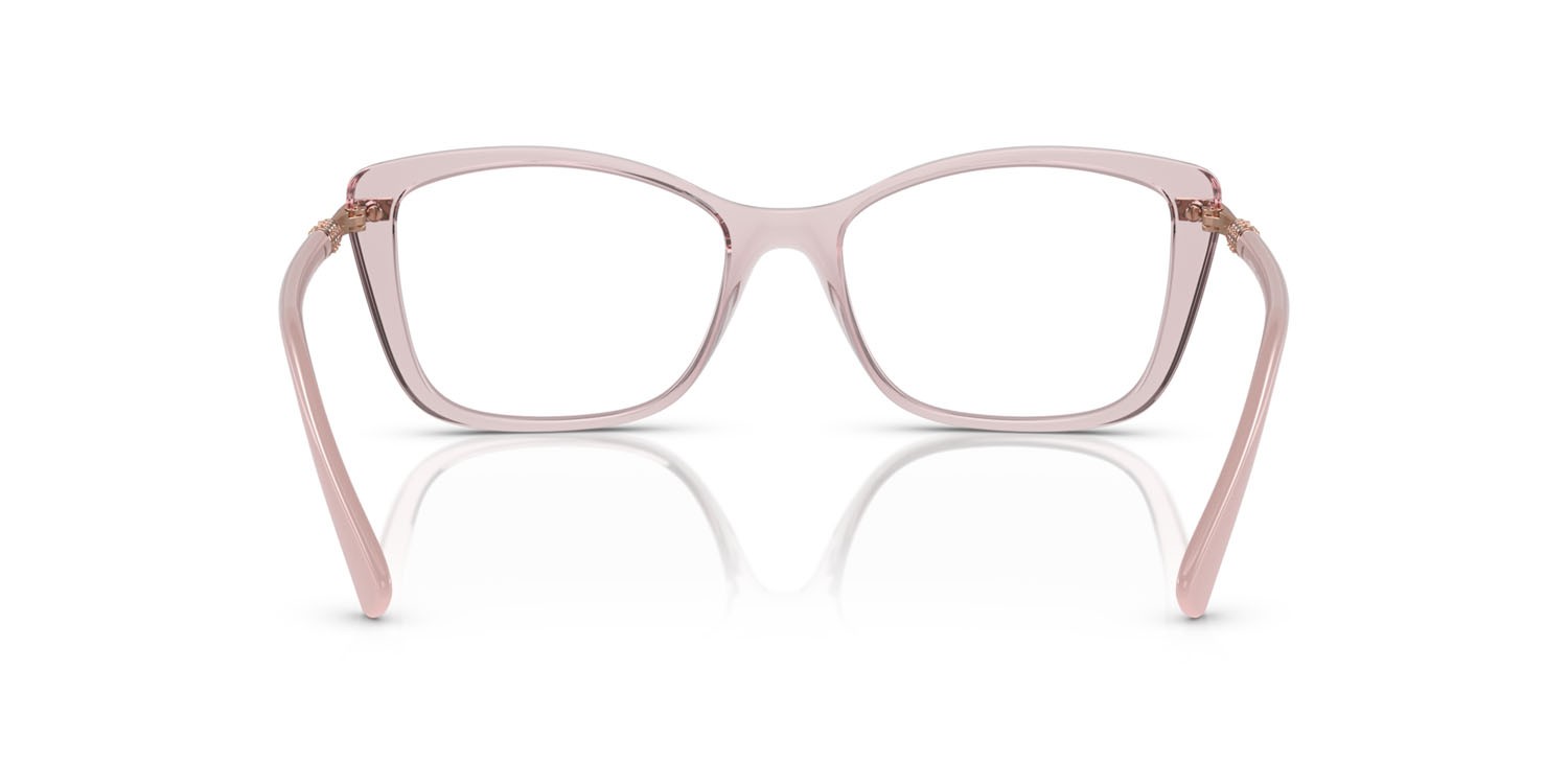 Eyeglasses Vogue VO 5487B (2942) color rosa trasparente shape butterfly lenses lente demo
