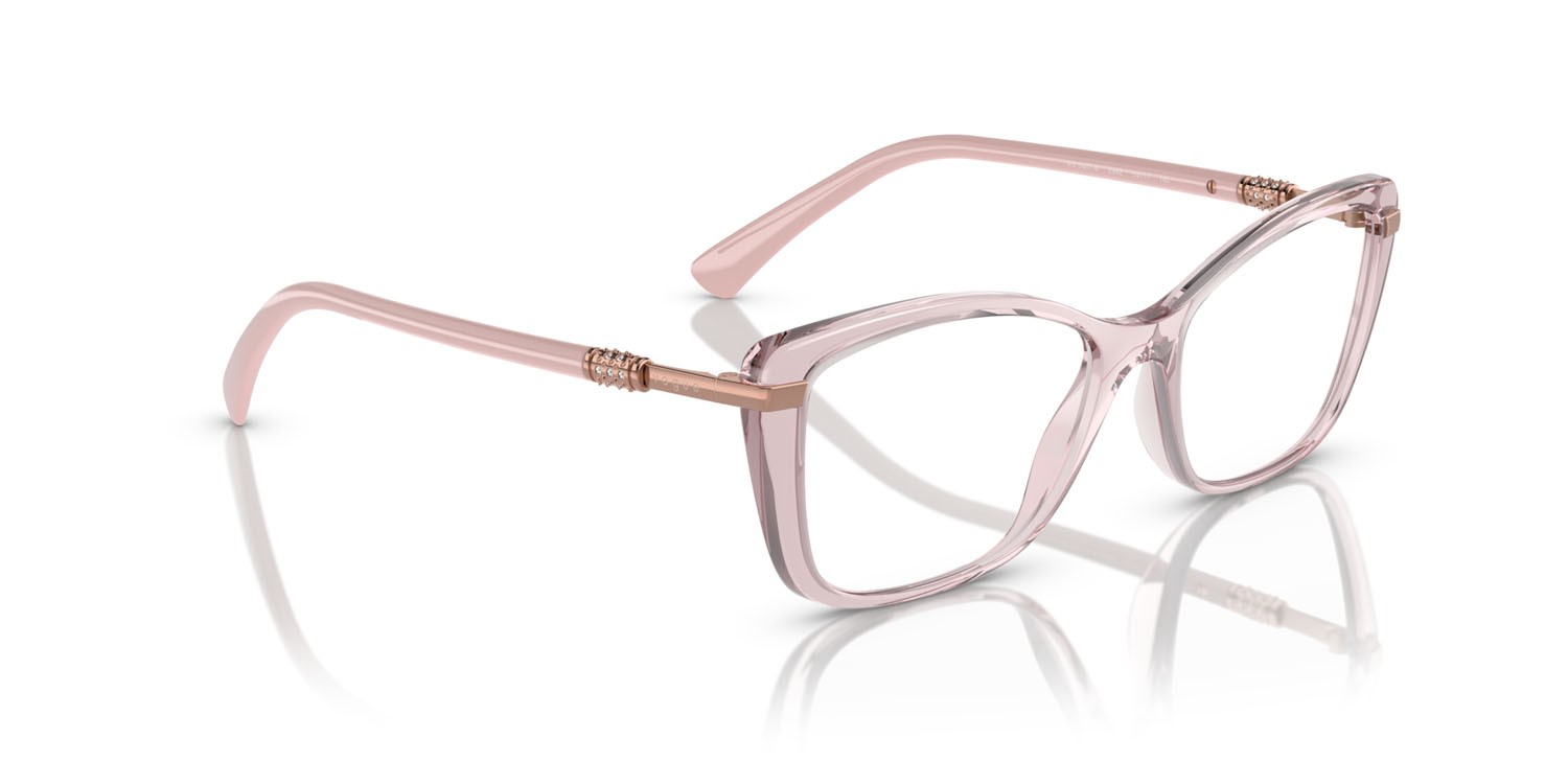 Eyeglasses Vogue VO 5487B (2942) color rosa trasparente shape butterfly lenses lente demo