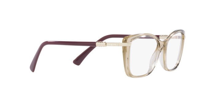Occhiali da vista Vogue VO 5487B (2990) colore marrone chiaro trasparente forma farfalla lenti lente demo
