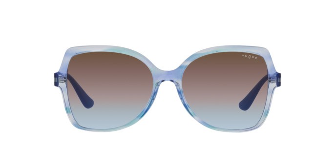 Sunglasses Vogue VO 5488S (306048) color top texture green/blue shape butterfly lenses azzurro sfumato rosa sfumato marrone