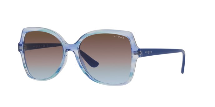 Sunglasses Vogue VO 5488S (306048) color top texture green/blue shape butterfly lenses azzurro sfumato rosa sfumato marrone