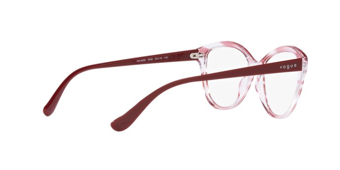 Occhiali da vista Vogue VO 5489 (3059) colore top texture red/transparent forma pantos lenti lente demo