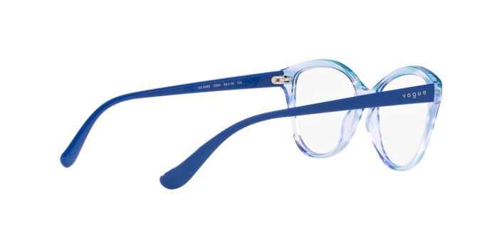 Eyeglasses Vogue VO 5489 (3060) color top texture green/blue shape pantos lenses lente demo