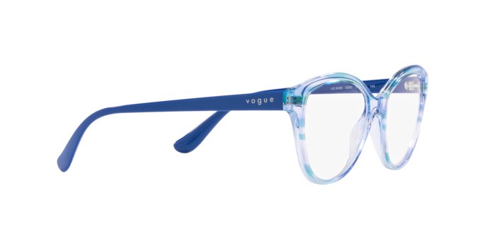 Eyeglasses Vogue VO 5489 (3060) color top texture green/blue shape pantos lenses lente demo