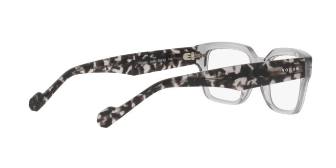 Eyeglasses Vogue VO 5491 (2820) color grigio trasparente shape square lenses lente demo