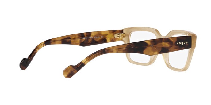 Eyeglasses Vogue VO 5491 (W900) color beige opalino shape square lenses lente demo