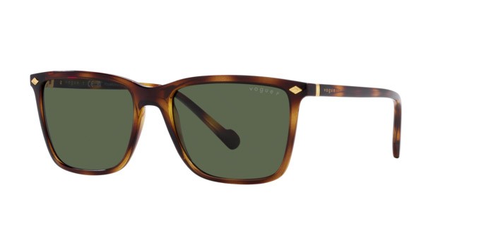 Sonnenbrillen Vogue VO 5493S (27189A) farbe total dark havana form quadratisch gläser verde scuro polarizzata