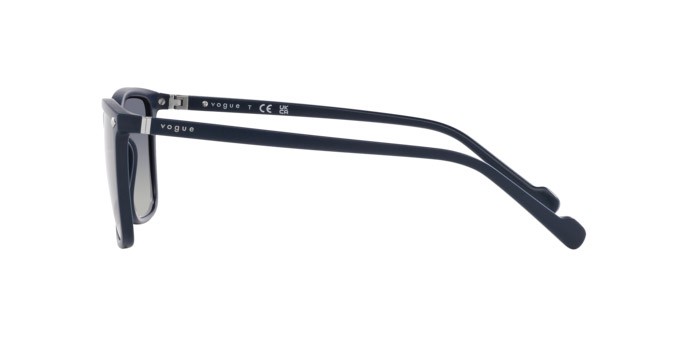 Occhiali da sole Vogue VO 5493S (30564L) colore semi matt full dark blue forma quadrato lenti blu sfumato grigio