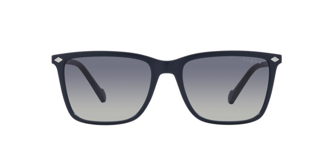 Occhiali da sole Vogue VO 5493S (30564L) colore semi matt full dark blue forma quadrato lenti blu sfumato grigio