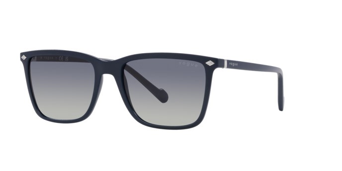 Occhiali da sole Vogue VO 5493S (30564L) colore semi matt full dark blue forma quadrato lenti blu sfumato grigio