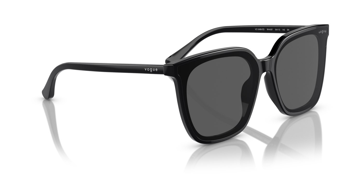 Occhiali da sole Vogue VO 5499SD (W44/87) colore nero forma quadrato lenti grigio scuro