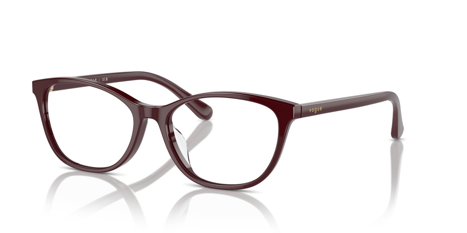 Occhiali da vista Vogue VO 5502D (3158) colore bordeaux full forma cat eye lenti lente demo