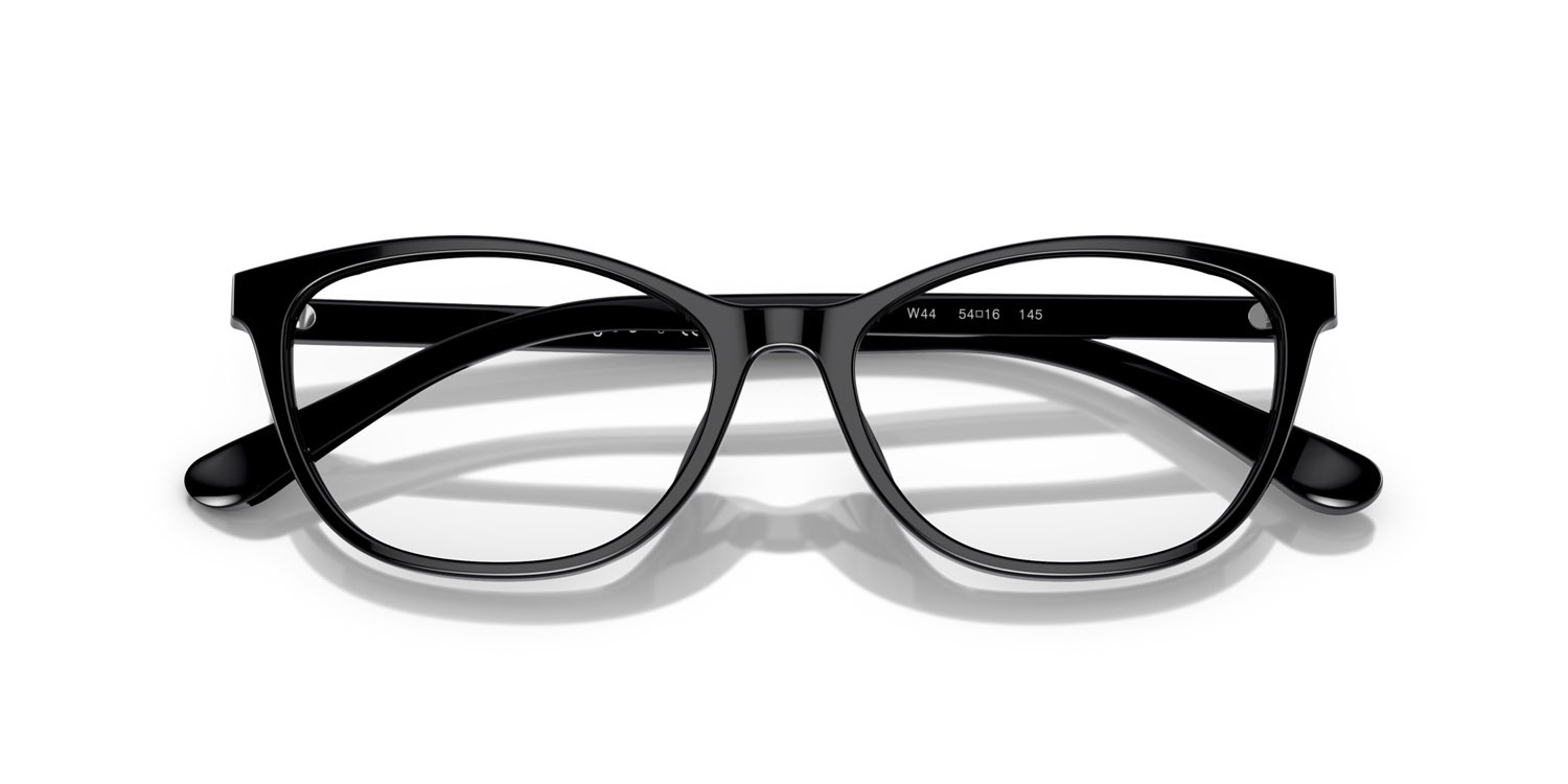 Occhiali da vista Vogue VO 5502D (W44) colore nero forma cat eye lenti lente demo