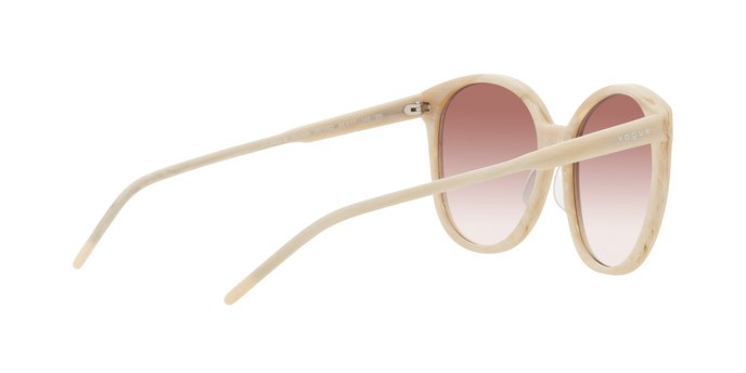 Sunglasses Vogue VO 5509S (30708D) color beige effetto corno shape pantos lenses trasparente sfumato rosa