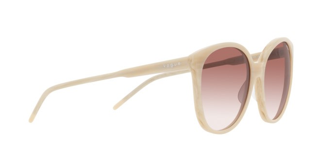 Sunglasses Vogue VO 5509S (30708D) color beige effetto corno shape pantos lenses trasparente sfumato rosa