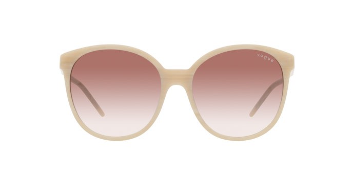 Sunglasses Vogue VO 5509S (30708D) color beige effetto corno shape pantos lenses trasparente sfumato rosa