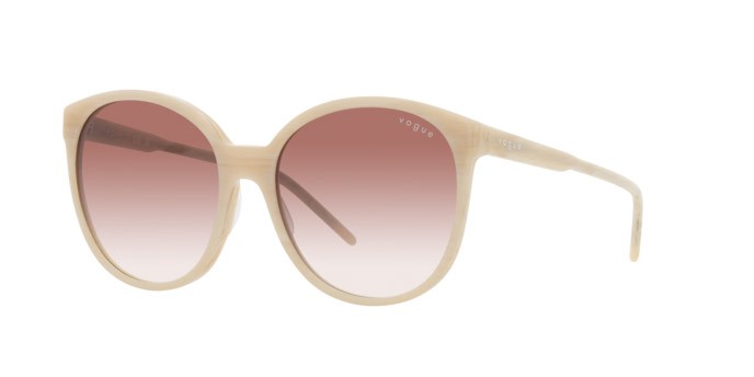 Sunglasses Vogue VO 5509S (30708D) color beige effetto corno shape pantos lenses trasparente sfumato rosa