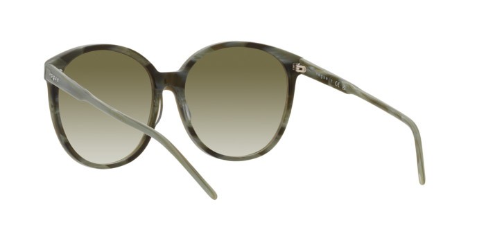 Sunglasses Vogue VO 5509S (30728E) color verde effetto corno shape pantos lenses trasparente sfumato verde