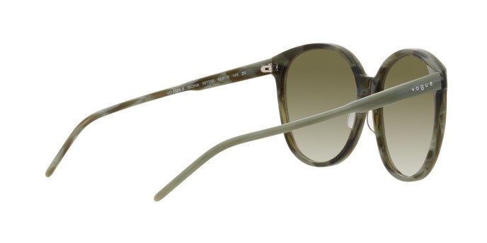 Sunglasses Vogue VO 5509S (30728E) color verde effetto corno shape pantos lenses trasparente sfumato verde