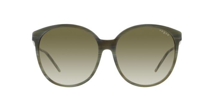 Sunglasses Vogue VO 5509S (30728E) color verde effetto corno shape pantos lenses trasparente sfumato verde